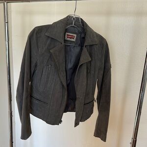 Levi's Women's Charcoal Leather Jacket
